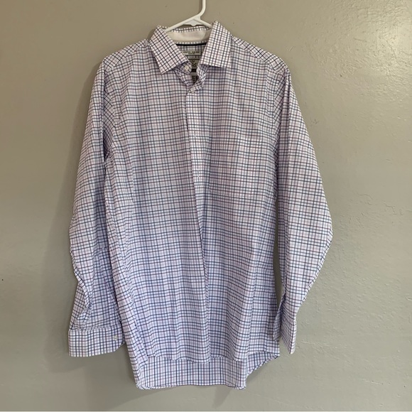 Men’s White Jos. A. Bank Long Sleeve Stretch Slim Fit Button Down Shirt - Picture 1 of 5